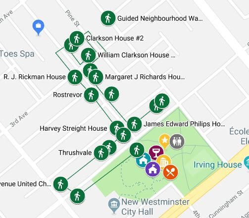 NWHPS 2019 Homes Tour neighbourhood walking tour route